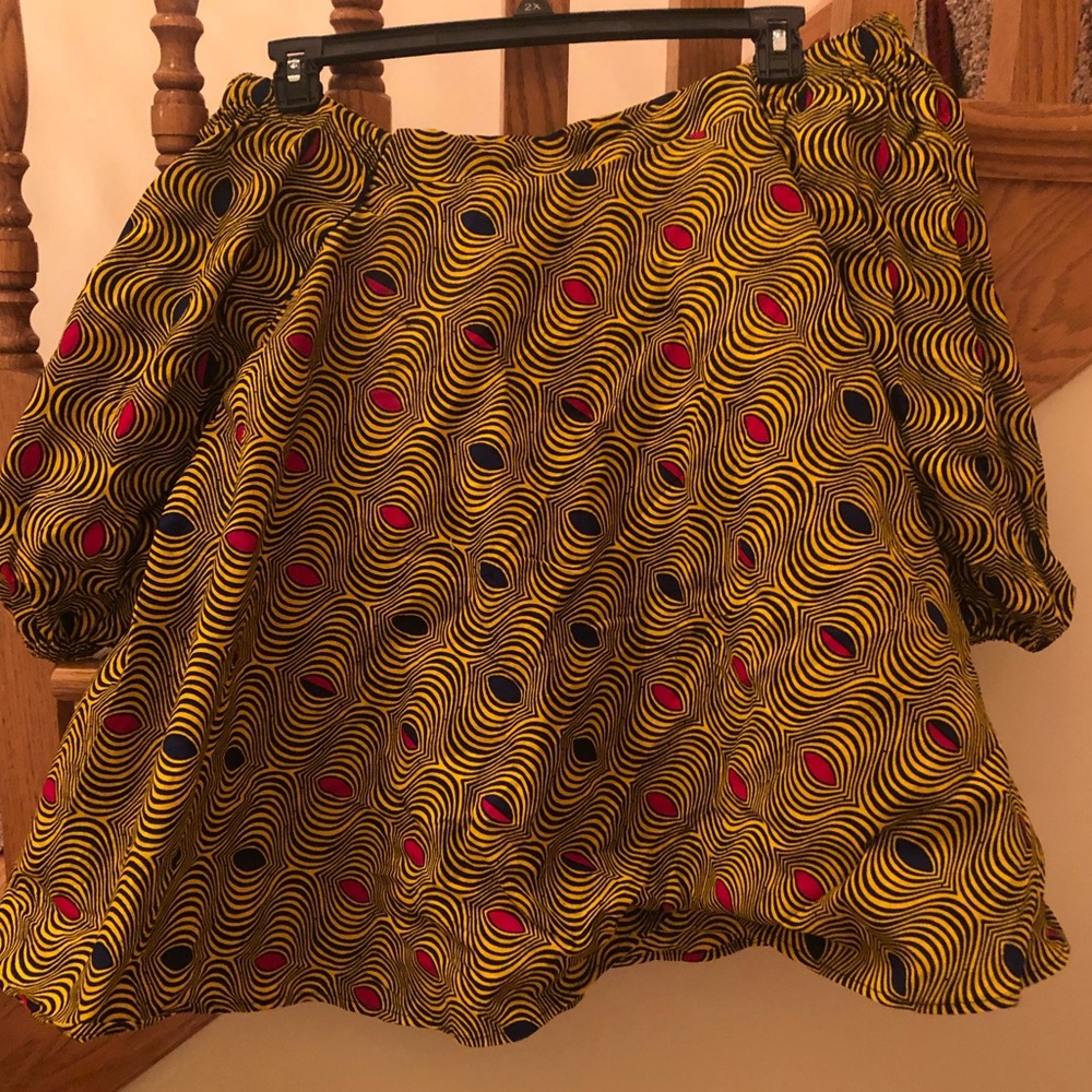 Off the shoulder ankara top